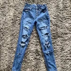 Old Navy Blue Distressed Jeans Modern Fit